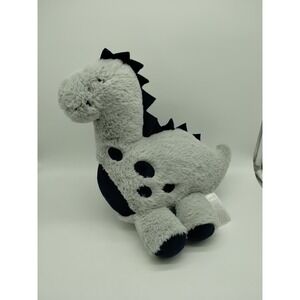 Lambs & Ivy Baby Soft Dino Blue Gray 12" Plush Lovey Dinosaur Stuffed Animal Toy